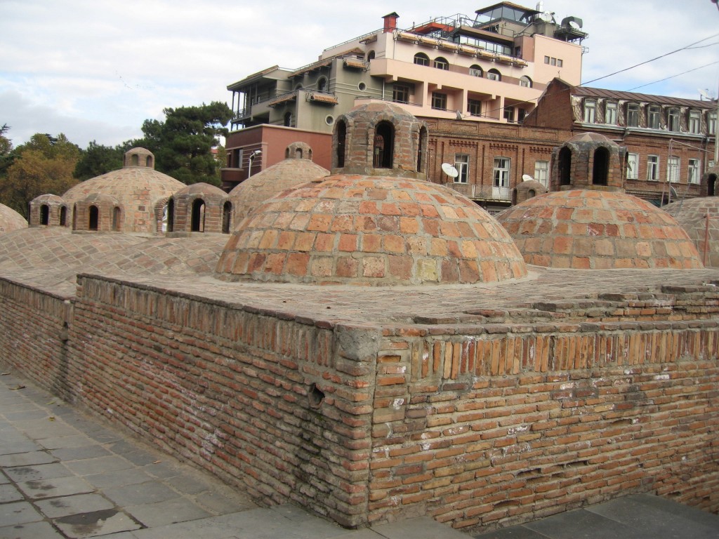 The domed roofs of Tbilisi's ancient baths.
