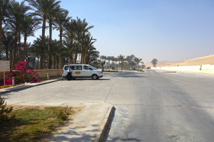 Giza parking lots, once filled with big tour buses, are now empty.
