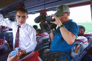 My early memories of travel in Turkey, back when I was a student, included long bus rides. On board was an attendant who handed out water and sprinkled cologne on all the stinking passengers. The tradition survives — and we filmed it.