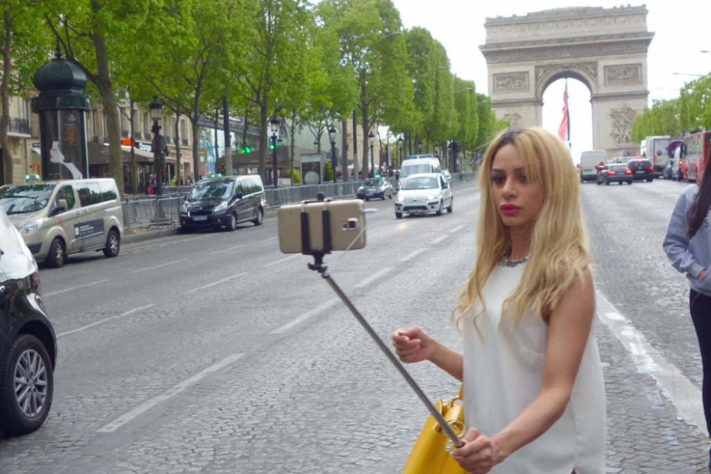 Girl with selfie stick