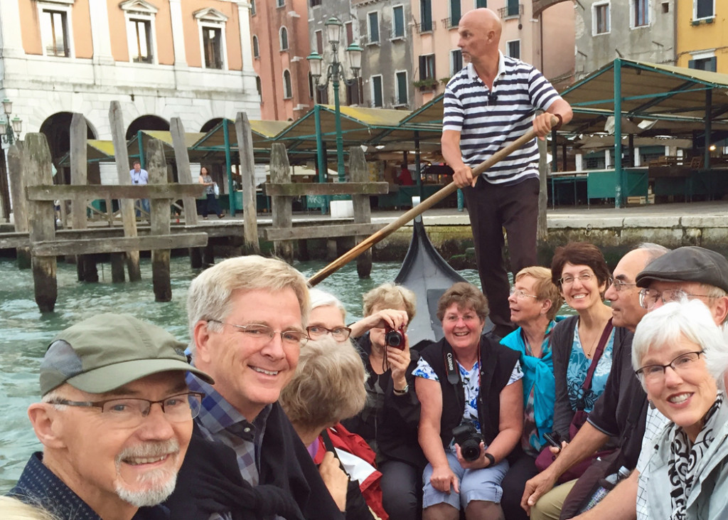 Rick Steves and group on traghetto