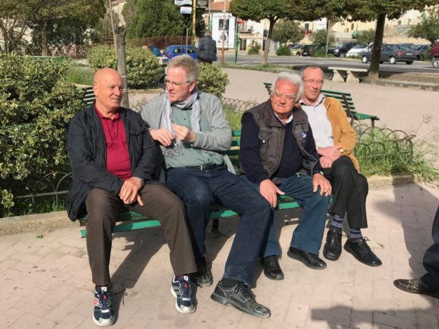 Rick Steves with Sicilian locals