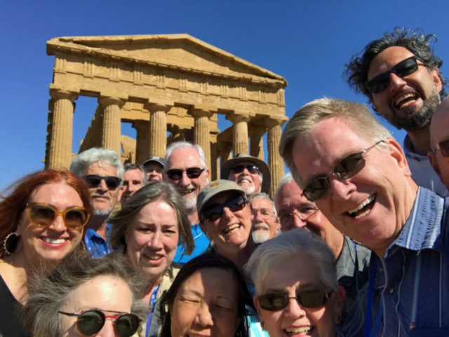 Rick Steves with Sicily tour group