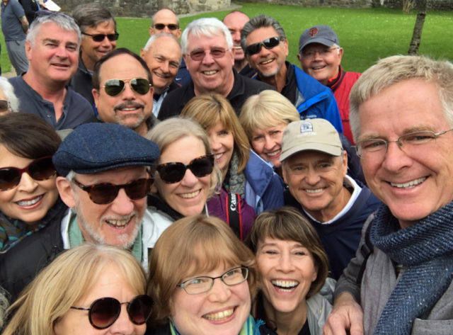 Rick Steves with tour group