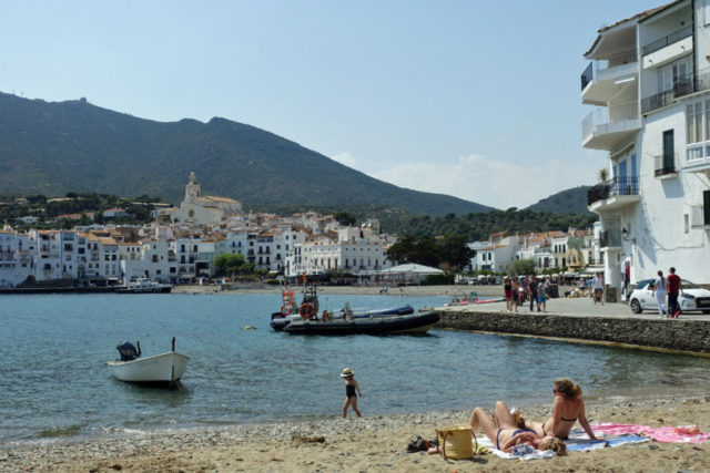 cadaques beach and whitewashed town